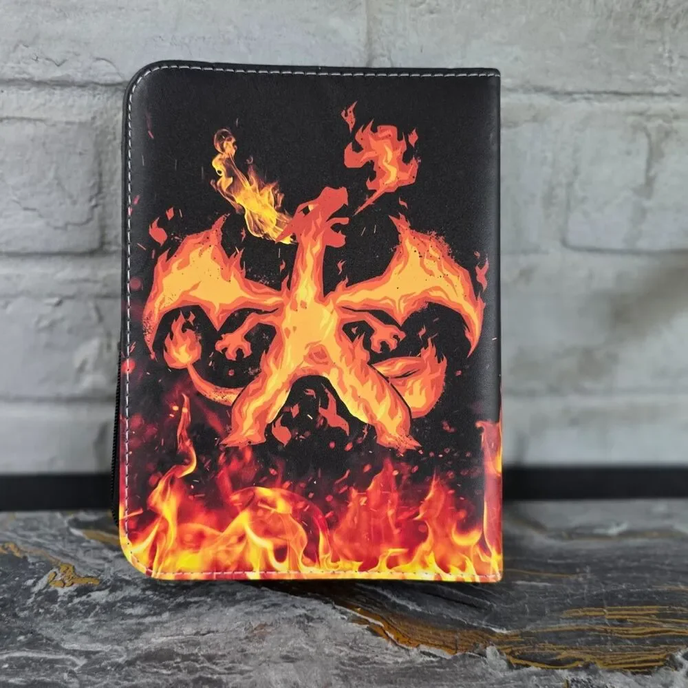 Pokemon Charizard Trading Card Binder 4-Pocket Zippered 3-Ring Album